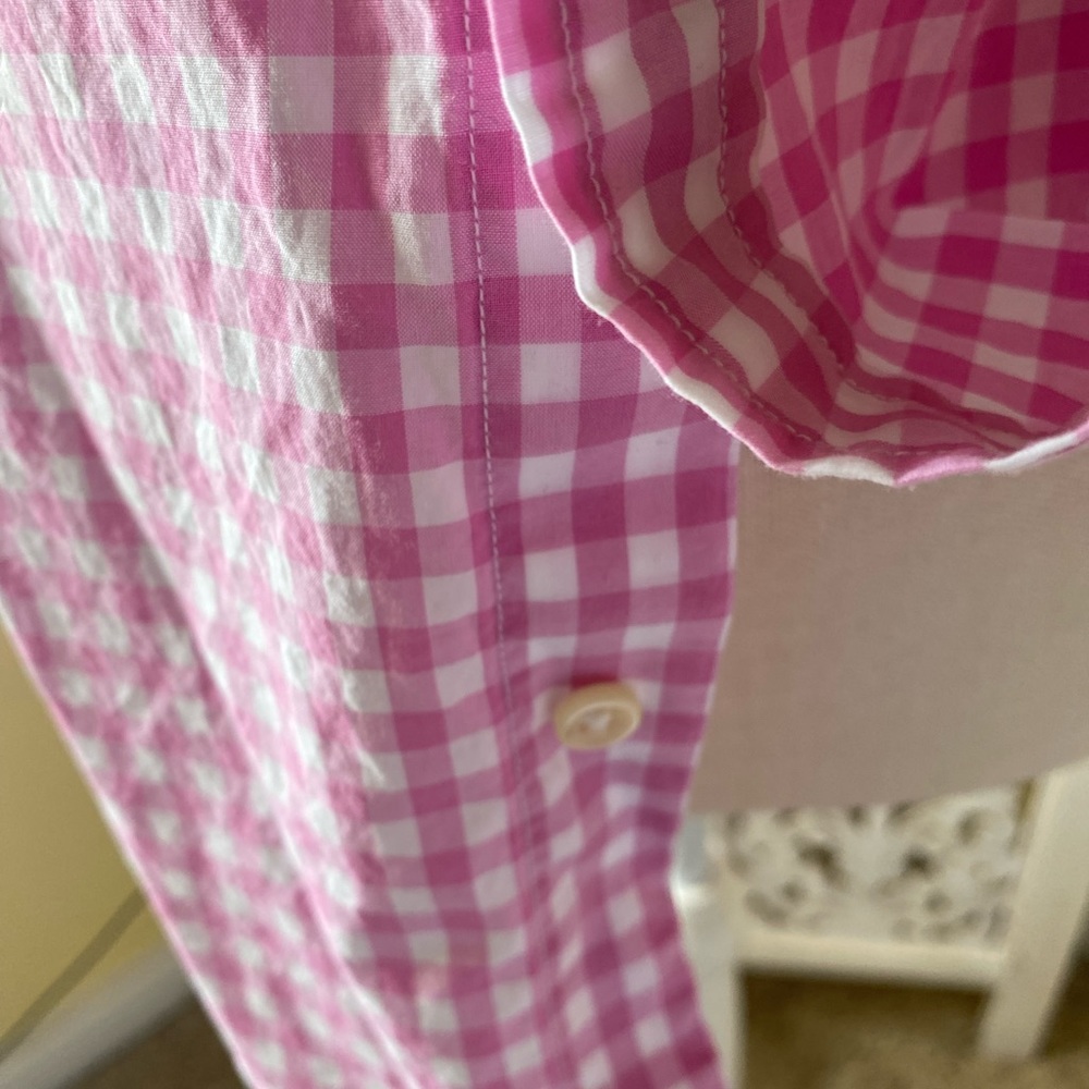 Ralph Lauren Pink Gingham Button Down Shirt - Picture 7 of 13